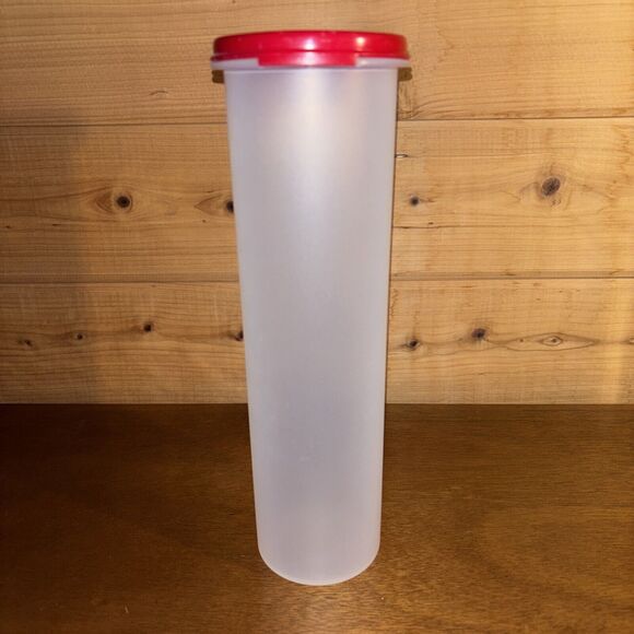 Tupperware Modular Mates Spagetti Container Clear/Red Cover Insert 1607H-1661-1 - Picture 1 of 4